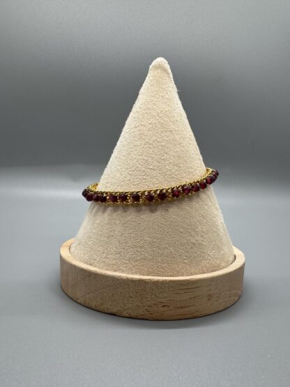 Double Cuban Chain with Garnet Gemstones (15cm to 20cm adjustable) - Image 9