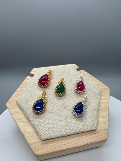 Wired Wrapped  Lab Grown Stone Pendants - Image 4