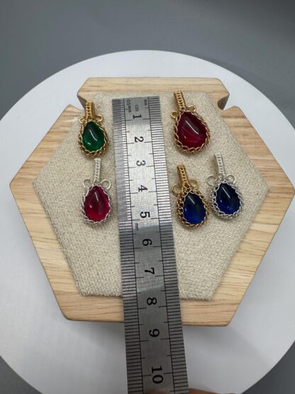 Wired Wrapped  Lab Grown Stone Pendants - Image 5
