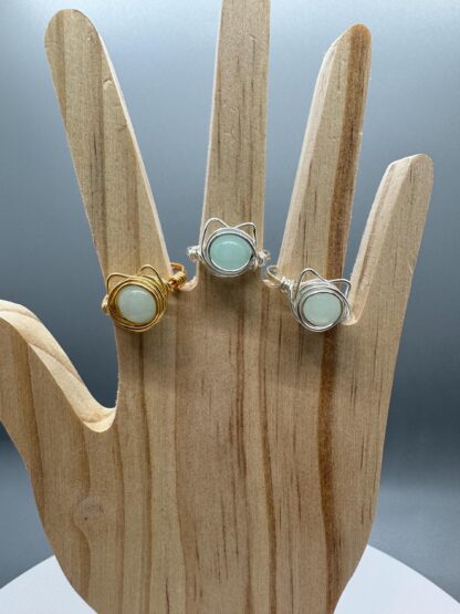 Cat Seafoam Wire Wrapped Ring - Image 10
