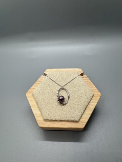 Deep Purple Edison Pearl Pendant Necklace - Image 4