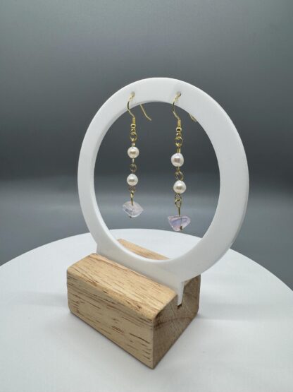 Amethyst and Pearl Drop Earring - Image 4