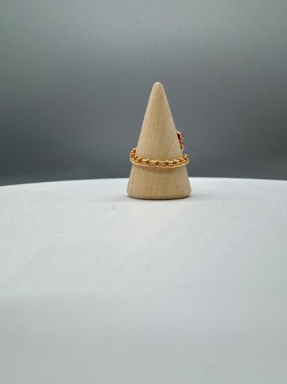 Wire Wrapped Ruby Heart Ring In Gold or Silver - Image 7