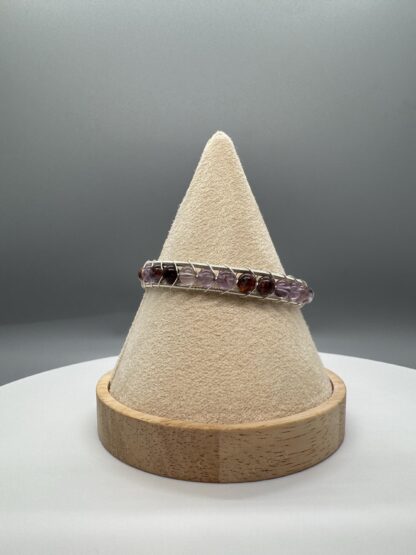 Garden Amethyst Cuff Bangle Bracelet - Image 5