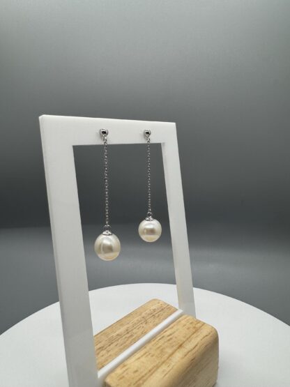 Edison Pearl Drop Earrings in Sterling Silver - Image 7