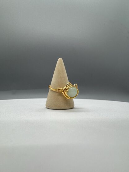 Cat Seafoam Wire Wrapped Ring - Image 5