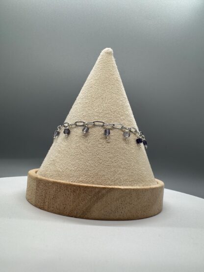 Iolite Charms Paper Clip Bracelet (15-20cm) - Image 7
