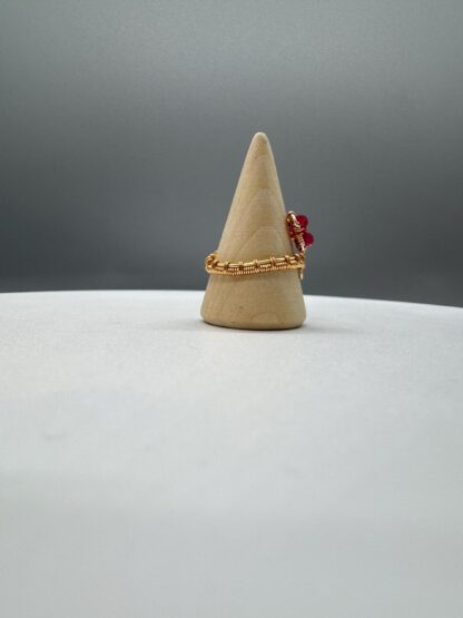 Wire Wrapped Ruby Heart Ring In Gold or Silver - Image 9