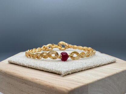 Art Deco Inspired Bracelet with Ruby - Image 6