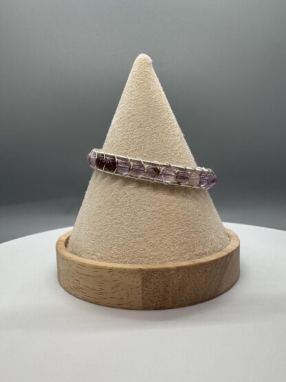 Garden Amethyst Cuff Bangle Bracelet - Image 4