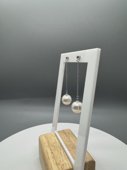 Edison Pearl Drop Earrings in Sterling Silver - Image 4