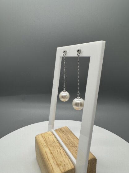 Edison Pearl Drop Earrings in Sterling Silver - Image 9
