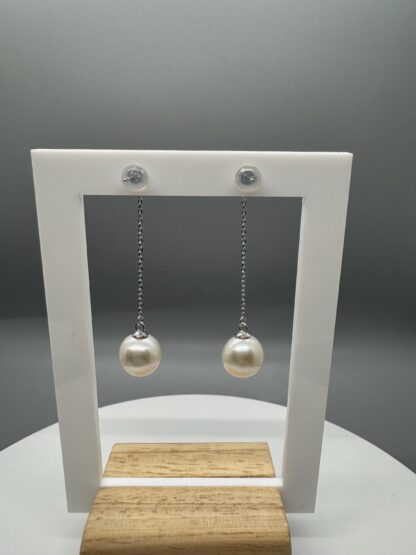 Edison Pearl Drop Earrings in Sterling Silver - Image 5