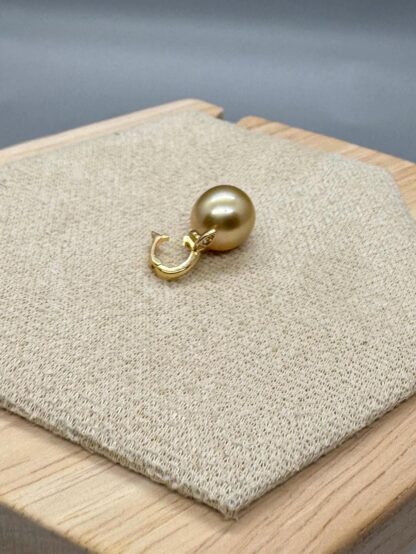 Natural South Sea Golden Pearl(10-11 x 11-12mm) S925 Fruit Pendant 50 cm + 5cm Box Chain Included - Image 7