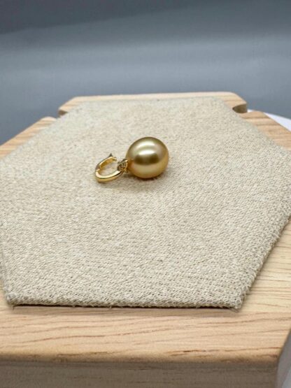 Natural South Sea Golden Pearl(10-11 x 11-12mm) S925 Fruit Pendant 50 cm + 5cm Box Chain Included - Image 9