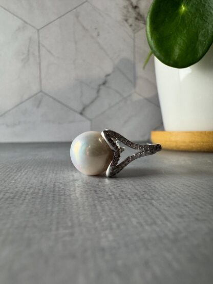 Mermaid Tail Pendant with 11mm White Edison Pearl – Intense Luster, Universal Clasp, Sterling Silver with Optional Chain - Image 6