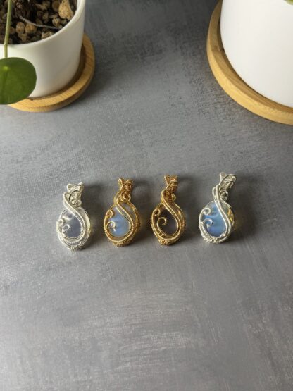 Swifty Pendant — Handmade Wire Wrapped Opalite Necklace (Inspired by Taylor Swift’s “Opalite”) - Image 2